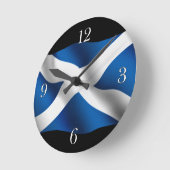 SCOTLAND Flag Proud Scots Patriottic Wall Clock Ronde Klok (Hoek)