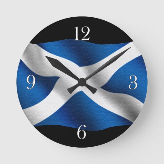 SCOTLAND Flag Proud Scots Patriottic Wall Clock Ronde Klok (Voorkant)