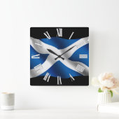 SCOTLAND Flag Proud Scots Patriottic Wall Clock Vierkante Klok (Huis)