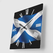 SCOTLAND Flag Proud Scots Patriottic Wall Clock Vierkante Klok (Hoek)