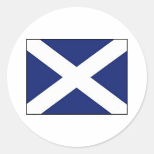 SCOTLAND FLAG RONDE STICKER