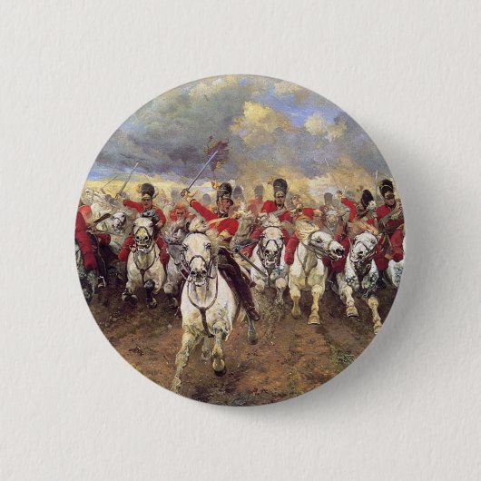 Scotland for Ever (Cavalry Officers) (Militair) Ronde Button 5,7 Cm (Voorkant)
