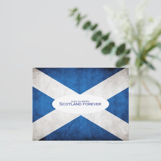 Scotland Forever Alba Gu Brath Flag Briefkaart (Staand voorkant)
