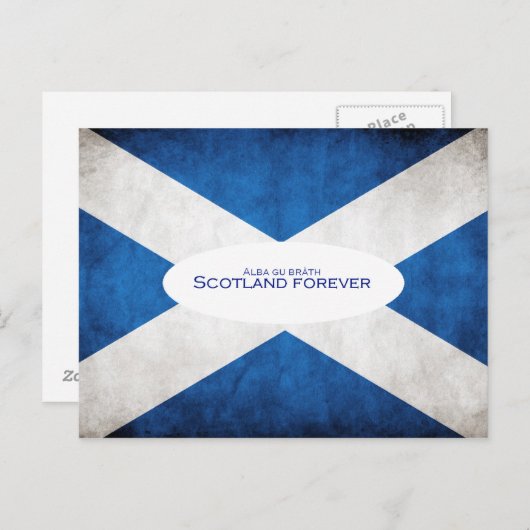 Scotland Forever Alba Gu Brath Flag Briefkaart (Voorkant / Achterkant)