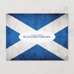 Scotland Forever Alba Gu Brath Flag Briefkaart