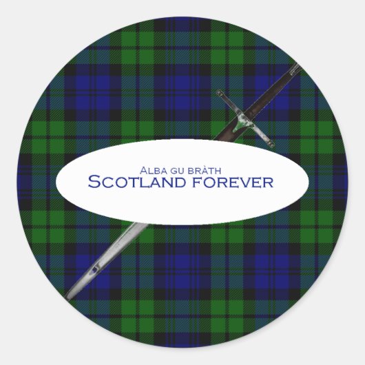 Scotland Forever Alba gu bràth Ronde Sticker (Voorkant)