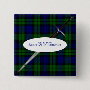 Scotland Forever Alba gu bràth Vierkante Button 5,1 Cm