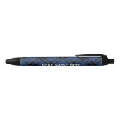Scotland Forever Blue & Black Clergy Tartan Zwarte Inkt Pen (Bovenkant)
