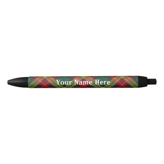 Scotland Forever Clan Buchanan Tartan Zwarte Inkt Pen (Voorkant)