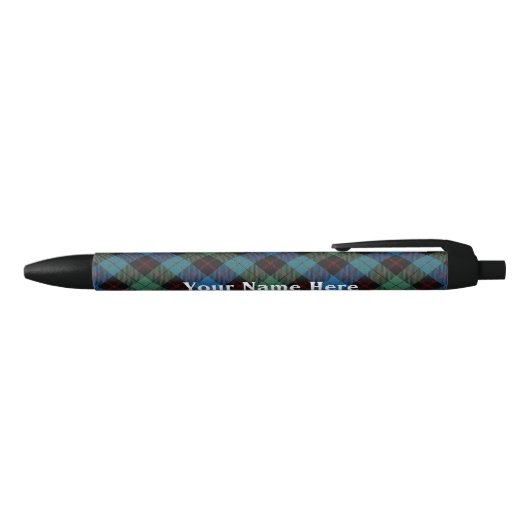 Scotland Forever Clan Guthrie Tartan Zwarte Inkt Pen (Bovenkant)