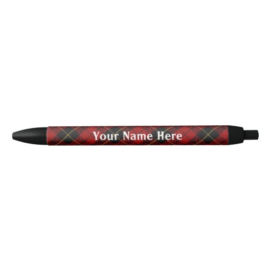 Scotland Forever Clan Wallace Tartan Zwarte Inkt Pen (Voorkant)