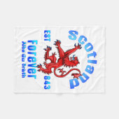 Scotland Forever Est 843 Alba Gu Brath Fleece Deken (Voorkant (Horizontaal))