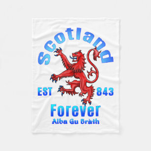 Scotland Forever Est 843 Alba Gu Brath Fleece Deken