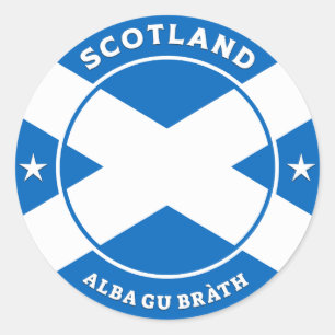 Scotland Forever Ronde Sticker