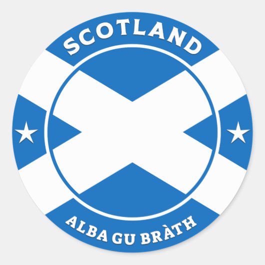Scotland Forever Ronde Sticker (Voorkant)