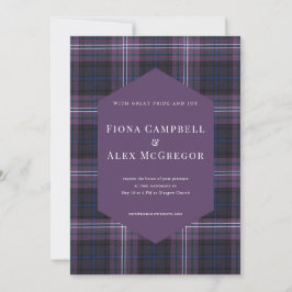 Scotland Forever Tartan Invitation Kaart