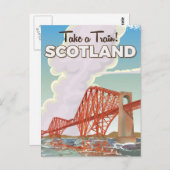 Scotland Fourth Bridge Travel poster. Briefkaart (Voorkant / Achterkant)