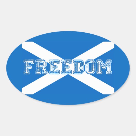 Scotland Freedom Ovale Sticker (Voorkant)
