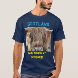 Scotland Funny Long Hair Koe T-shirt