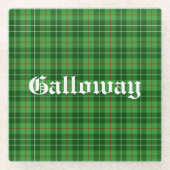 Scotland Galloway District Tartan Gepersonaliseerd Glazen Onderzetter (Voorkant)