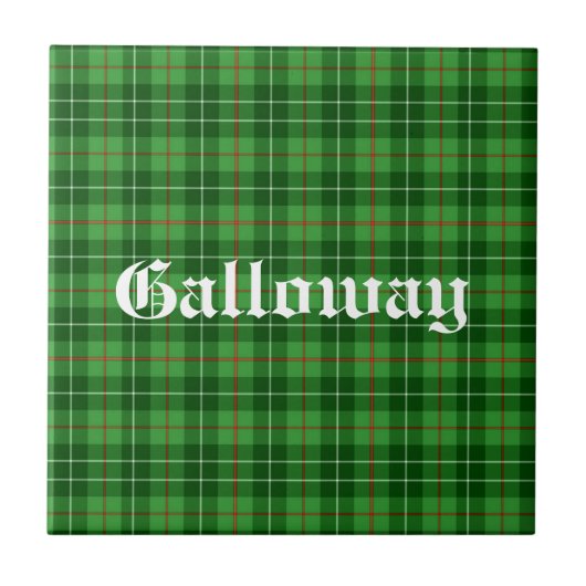 Scotland Galloway District Tartan Gepersonaliseerd Tegeltje (Voorkant)