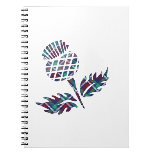 Scotland Gifts Scottish Thistle Tartan Pset Gift Notitieboek (Voorkant)