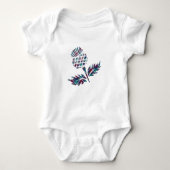 Scotland Gifts Scottish Thistle Tartan Pset Gift Romper (Voorkant)