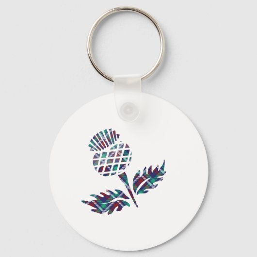 Scotland Gifts Scottish Thistle Tartan Pset Gift Sleutelhanger (Voorkant)