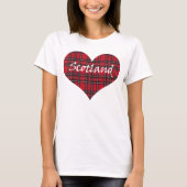 Scotland Heart Tartan T-Shirt (Voorkant)