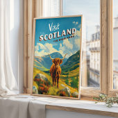 Scotland Highlands Vintage Travel Poster Koe