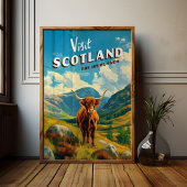 Scotland Highlands Vintage Travel Poster Koe