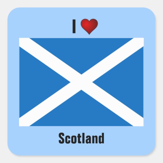 SCOTLAND: Ik hou van Schotland Vierkante Sticker (Voorkant)