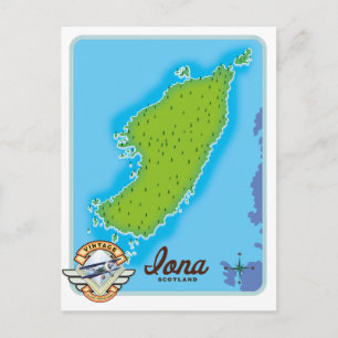 Scotland-kaart van Iona Briefkaart