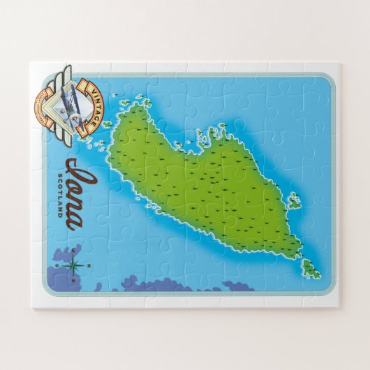 Scotland-kaart van Iona Legpuzzel (Horizontaal)
