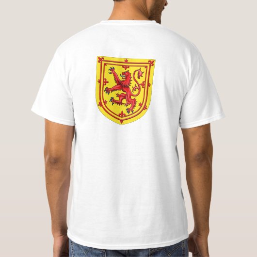 Scotland Lion Rampant Coat of Arms T-shirt (Achterkant)