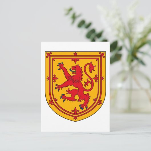 Scotland Lion Rampant Shield Briefkaart (Staand voorkant)