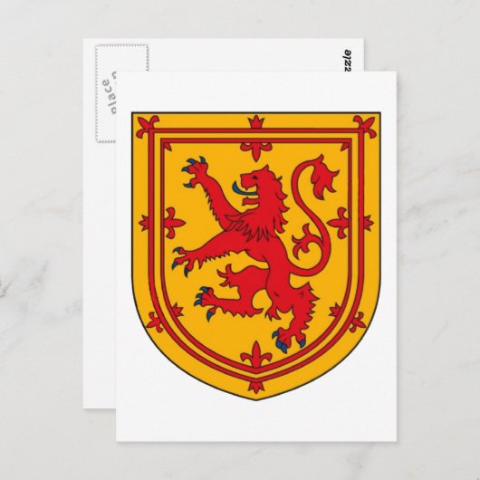 Scotland Lion Rampant Shield Briefkaart (Voorkant / Achterkant)