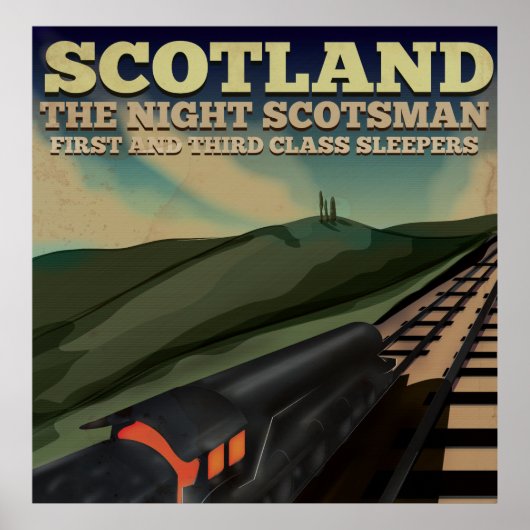 Scotland Locomotive Travel Poster (Voorkant)
