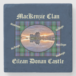 Scotland MacKenzie Clan Eilean Donan Castle Stenen Onderzetter