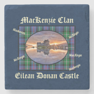 Scotland MacKenzie Clan Eilean Donan Castle Stenen Onderzetter