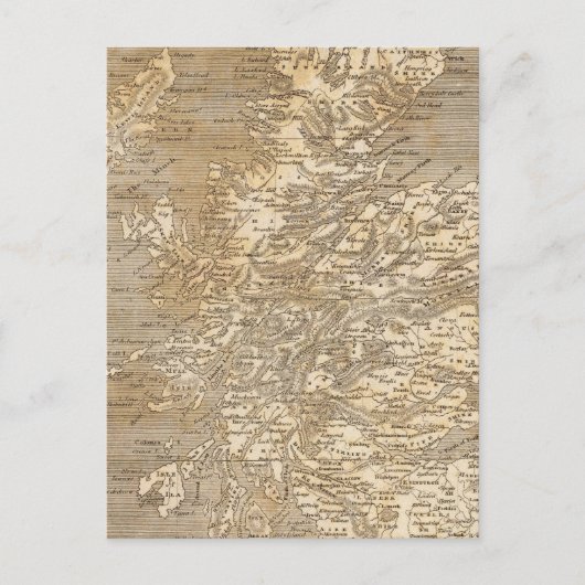 Scotland Map door Arrowsmith Briefkaart (Voorkant)