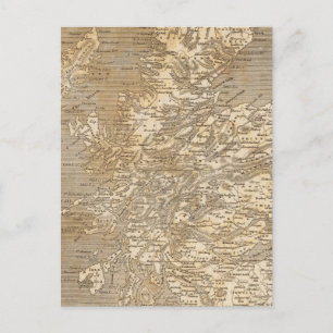 Scotland Map door Arrowsmith Briefkaart