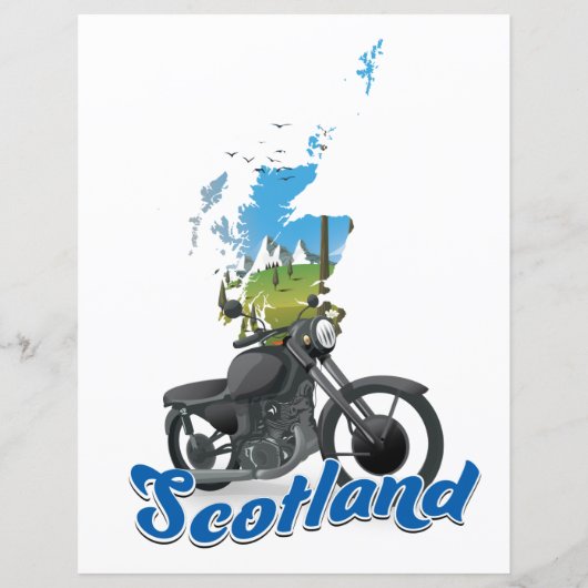 Scotland Motorcycle map reisposer (Achterkant)