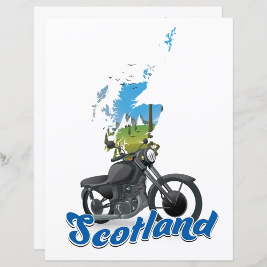 Scotland Motorcycle map reisposer (Voorkant / Achterkant)
