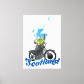 Scotland Motorcycle map reisposer Canvas Afdruk (Voorkant)