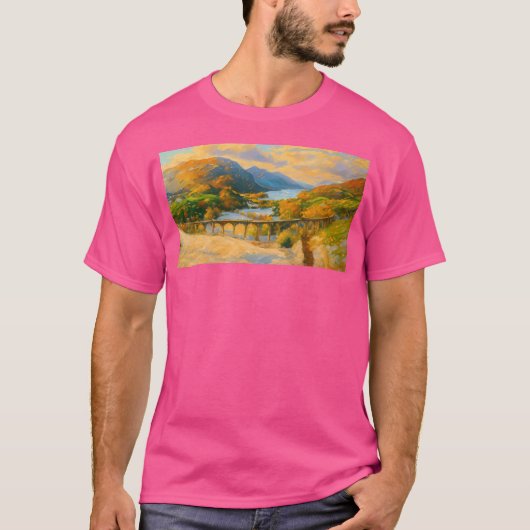 Scotland Mountains Actief T-shirt (Voorkant)