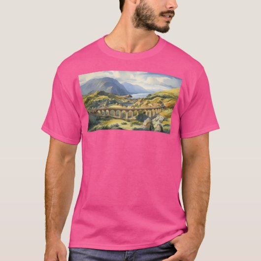 Scotland Mountains Actief T-shirt (Voorkant)