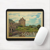 Scotland Muismat Castle Vintage Travel (Met muis)