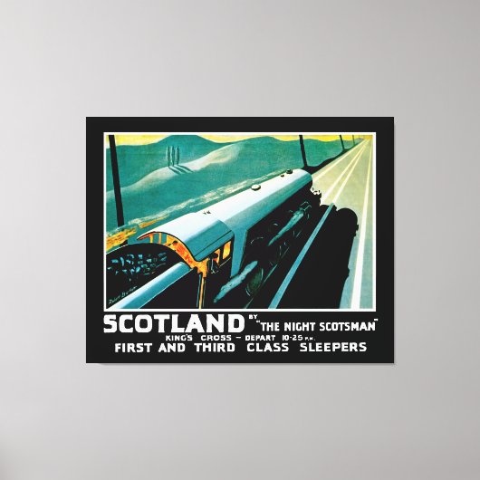 Scotland Night Express Train Canvas Afdruk (Voorkant)