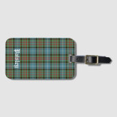 Scotland Paisley District Tartan Gepersonaliseerd Bagagelabel (Voorkant (horizontaal))